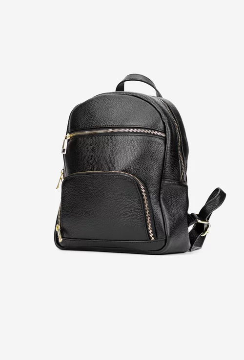 Rucsac dama negru din piele texturata