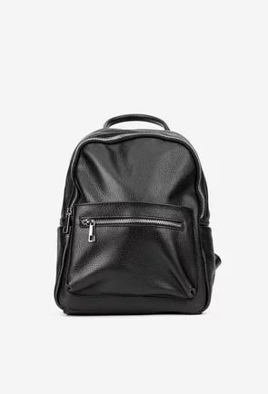 Rucsac dama negru din piele texturata