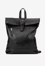 Rucsac dama negru din piele texturata
