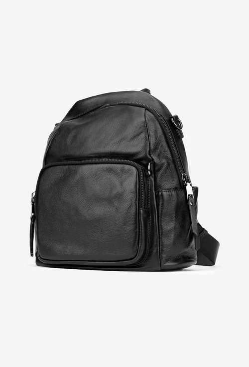 Rucsac dama negru din piele texturata