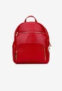 Rucsac dama rosu din piele texturata