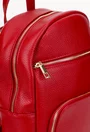 Rucsac dama rosu din piele texturata