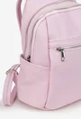 Rucsac dama roz deschis din piele naturala