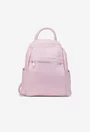 Rucsac dama roz deschis din piele naturala