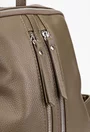 Rucsac dama taupe din piele naturala
