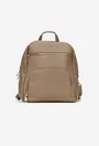 Rucsac dama taupe din piele texturata