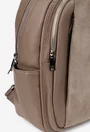 Rucsac dama taupe din piele texturata