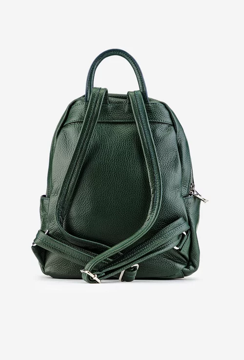 Rucsac kaki din piele naturala