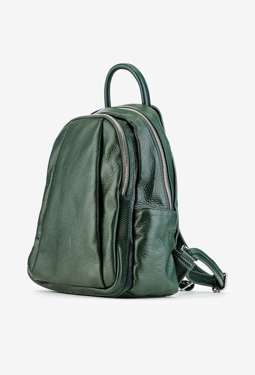 Rucsac kaki din piele naturala