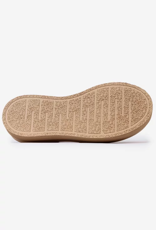 Sandale bej din piele naturala