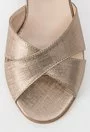 Sandale bronz-aurii din piele naturala Larra