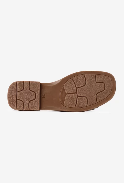 Sandale dama albe din piele cu funda