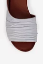 Sandale dama albe din piele naturala