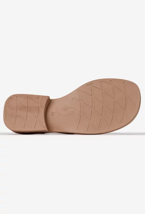 Sandale dama albe din piele naturala