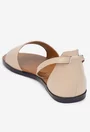 Sandale dama bej din piele naturala