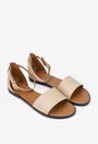Sandale dama bej din piele naturala