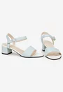 Sandale dama bleu din piele naturala