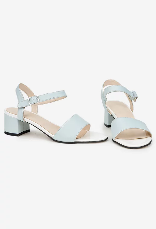 Sandale dama bleu din piele naturala