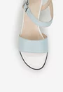 Sandale dama bleu din piele naturala