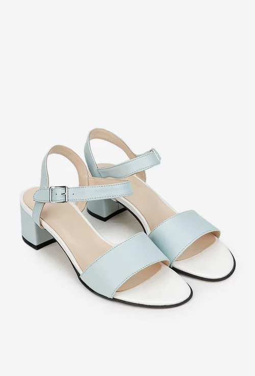 Sandale dama bleu din piele naturala