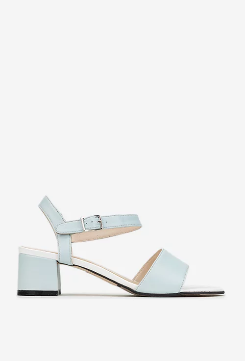 Sandale dama bleu din piele naturala