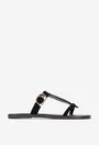 Sandale dama din piele intoarsa neagra