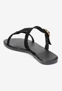 Sandale dama din piele intoarsa neagra