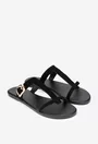 Sandale dama din piele intoarsa neagra