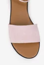 Sandale dama din piele intoarsa roz