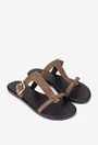 Sandale dama din piele intoarsa taupe