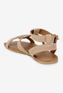 Sandale dama din piele intoarsa taupe