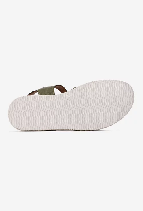 Sandale dama din piele kaki