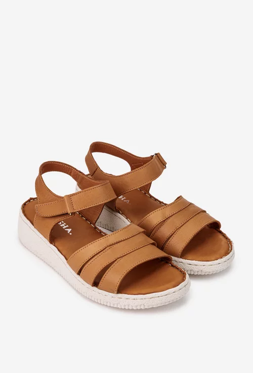 Sandale dama din piele maro