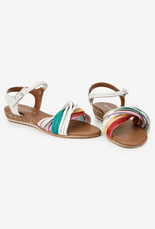 Sandale dama din piele multicolora picture - 5