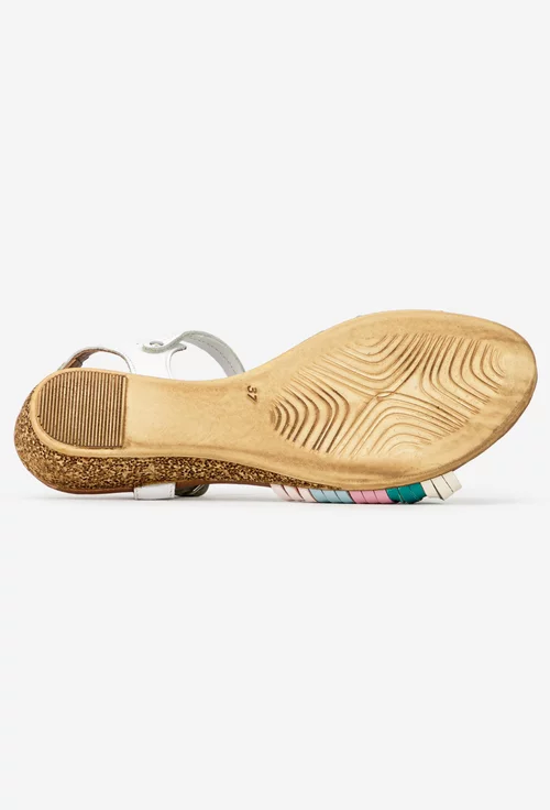 Sandale dama din piele multicolora picture - 5