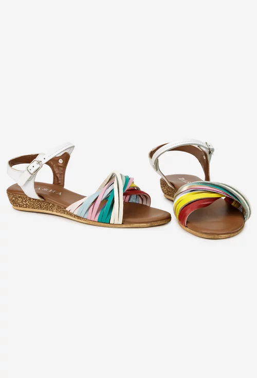 Sandale dama din piele multicolora picture - 6