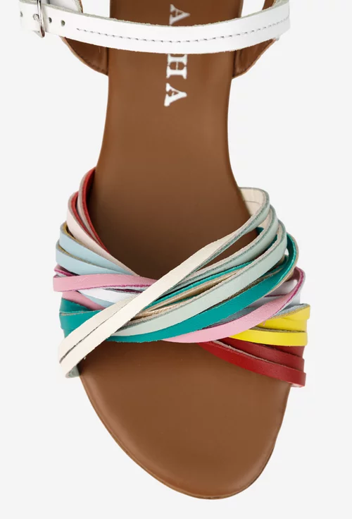 Sandale dama din piele multicolora picture - 7