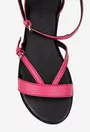 Sandale dama din piele naturala fuchsia