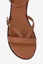 Sandale dama din piele naturala maro