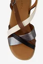 Sandale dama din piele naturala multicolora