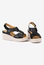 Sandale dama din piele naturala neagra