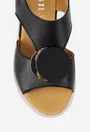 Sandale dama din piele naturala neagra