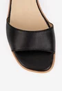 Sandale dama din piele naturala neagra NUR
