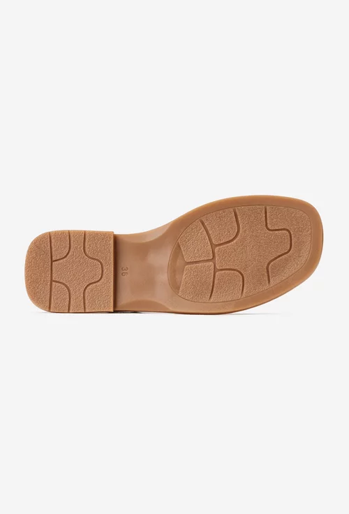 Sandale dama din piele naturala taupe cu decupaje