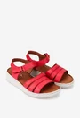 Sandale dama din piele rosie