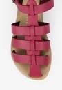 Sandale dama fuchsia din piele naturala