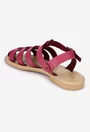 Sandale dama fuchsia din piele naturala