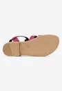 Sandale dama fuchsia din piele naturala