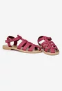 Sandale dama fuchsia din piele naturala