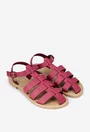 Sandale dama fuchsia din piele naturala